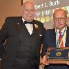 Inductee Albert Burk receives his DAHF plaque
