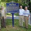 (L-R): Hugh Horning- President of DAHF, State Representative Gerald Brady, Jim Hickin- DAHF Trustee and Chairman of the Marker Project, Harold Schneikert- President of the Wawaset Park Community Assoc., and Tom Summers- Delaware State Archives.