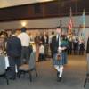 Piper recessing from the procession of DAHF selectees and "wingman" into the dining room.