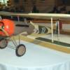 One of several large radio-controlled aircraft models adding to ambiance in reception area.
