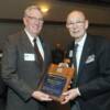 DAHF founding president Dave Moffitt receiving the10th Anniversary appreciation plaque. 