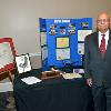 Inductee Harlan Durham with his display