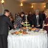 Guest and attendees enjoy cocktails and food before the ceremony