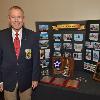 2022 DAHF Inductee Larry Kelly with his display.